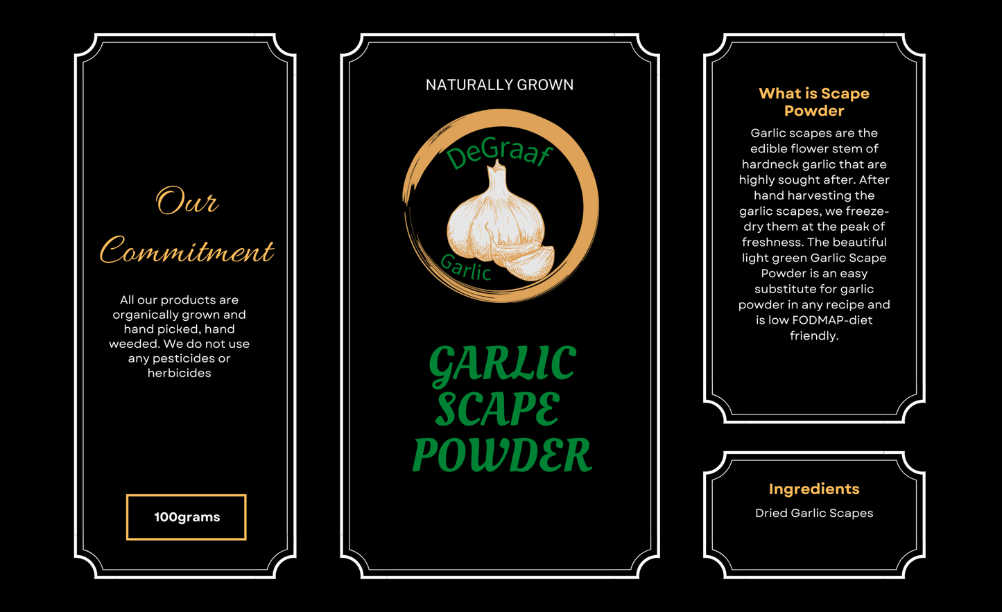 Garlic Scape Powder - deGraaf Garlic